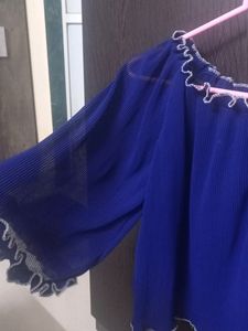 Navy Blue Off Shoulder Top