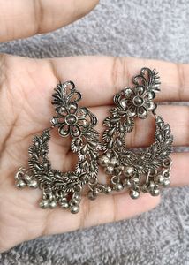 COMBO Of 2 Oxidised Silver Earrings