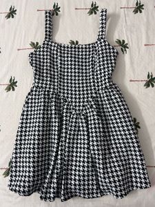 Houndstooth Fit &amp; Flare Dress