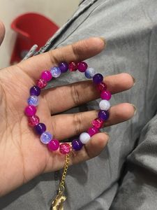 Colorful Beaded Charm Bracelet