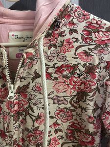 Denim Jeans And Casuals Floral Jacket