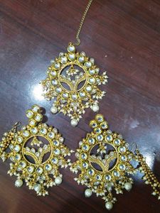 Gold Plated Kundan Matha Patti Set