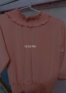 Peach Floral Top