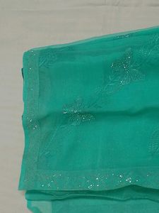 Elegant Green blue saree