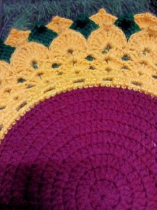 Crochet Sunflower Tabel Mat 🌼