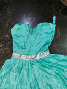 Cyan Girl&#39;s Dress