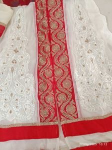 Xl Size Grand Red &amp; White Kurta Set