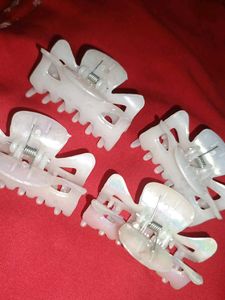 White Claw Hair Clips (Set of 4)