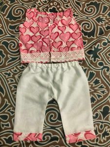 Heart Print Baby Outfit