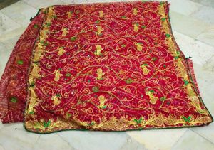 Red & Gold Embroidered Sari