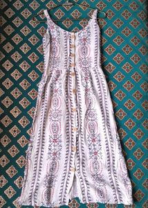 White Printed Dress