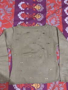 Elegant Beige Knit Top