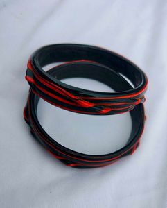 Black Colour Bangles Set Of 2