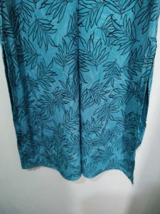 Aquamarine Sea Green Fern Pri Kurta Pajama Dupatta