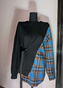 Stylish Plaid Patchwork Top