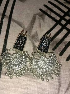 Silver Tone Dangle Earrings