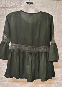 Olive Green Bell Sleeve Top/ Tops For Rs.99 Only