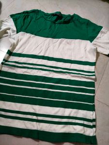 Green & White Striped
