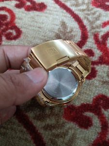 Naviforce Gold-Tone Chronograph Watch