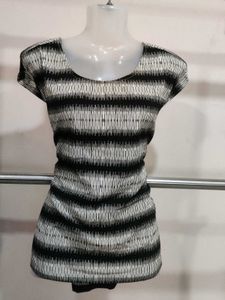 Striped Black &amp; White Top