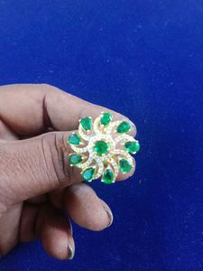 Green AD Stone Ring