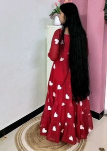 Red Heart Ruffle Gown 🎁