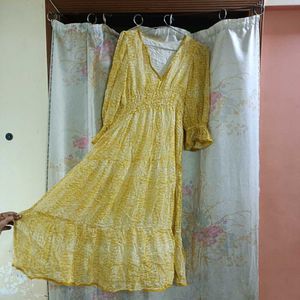 Yellow Printed Dress