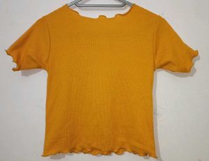 Cute Mustard Crop Top