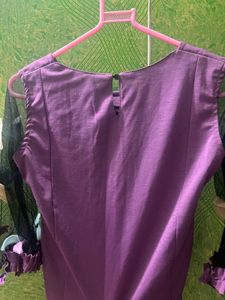 Purple Top With Beautiful Sleeves