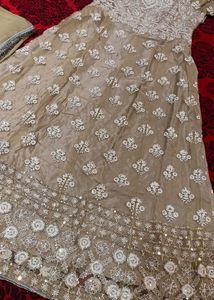 Heavy A Shape Dress With Lace Duppatta