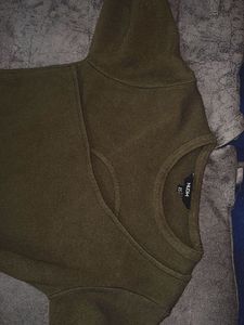 Olive Green Long Sleeve Top