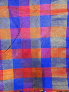 Multicolour Checked Soft Silk