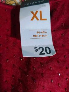 Maroon Sequin Tank Top - XL