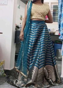 Green &amp; Gold Lehenga choli