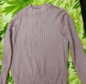 Ribbed Knit Shoulder Detail Top