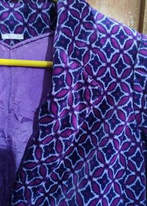Patterned Purple Blazer