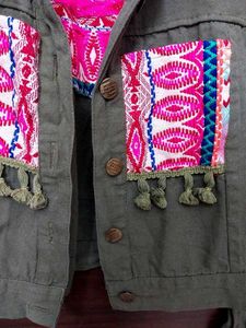 Embroidered Denim Jacket (Never Worn)