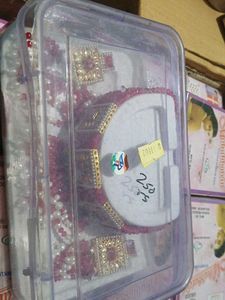 Elegant Red &amp; Gold Jewelry Set