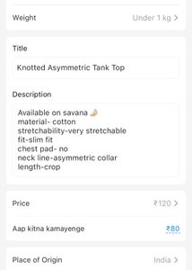 Knotted Asymmetric Tank Top