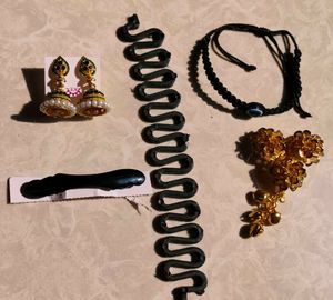 Hair And Jewellery Accessories combo of 5.