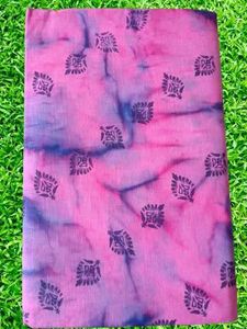 Pink & Purple Printed Saree