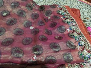 Shimmer Chocolate Saree