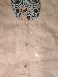 Elegant Peach Kurta Set