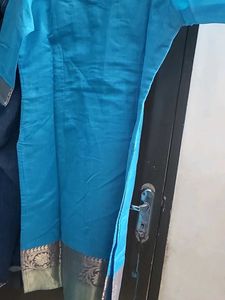 Teal &amp; Gold Detail Kurti