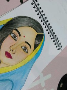 Beautiful Traditional Girl Drawing