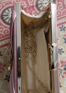 Beautiful Clutch With Side Chain