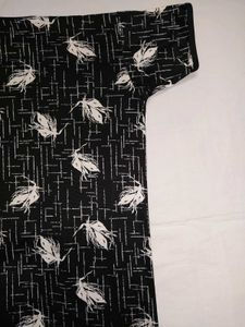 Bohot Chic Oversized Black And White Top
