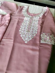 Kurta, Pant And Embroidery Dupatta