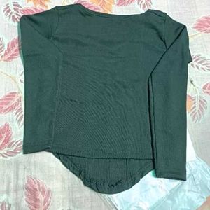 Chic Black Long Sleeve Corset Top