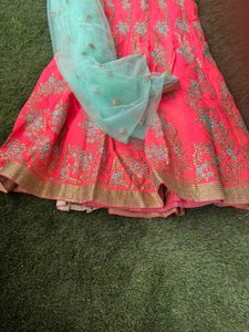 Coral Shade Lehenga Choli For Women
